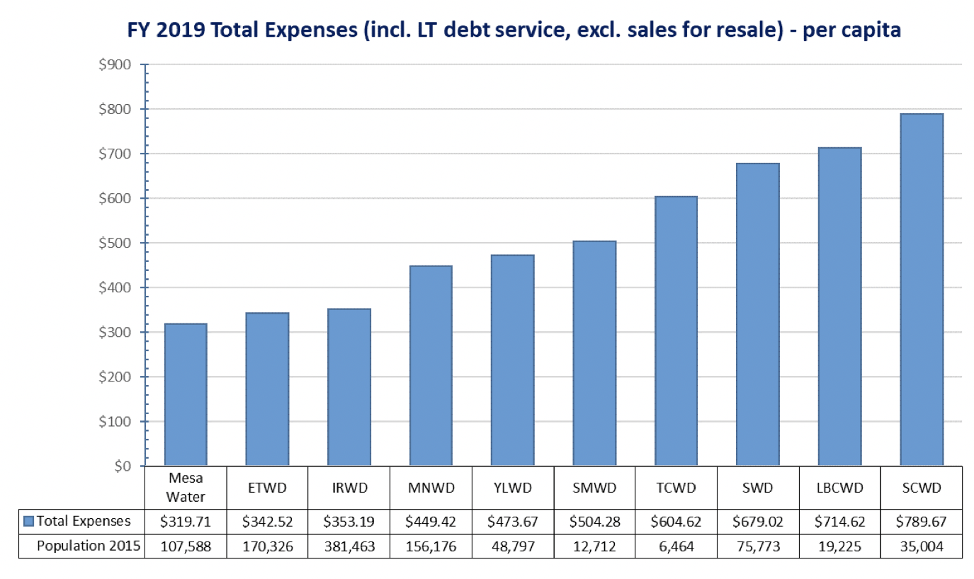 2019 total expenses chart