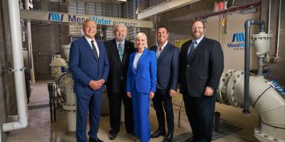 Photo of the five Mesa Water Board of Directors